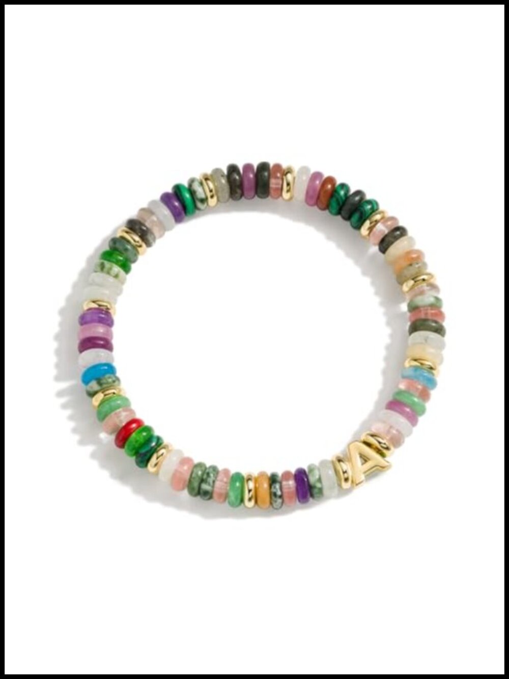 14K Gold Filled Natural Gemstone Beaded Stretch Bracelets for Women - Boho